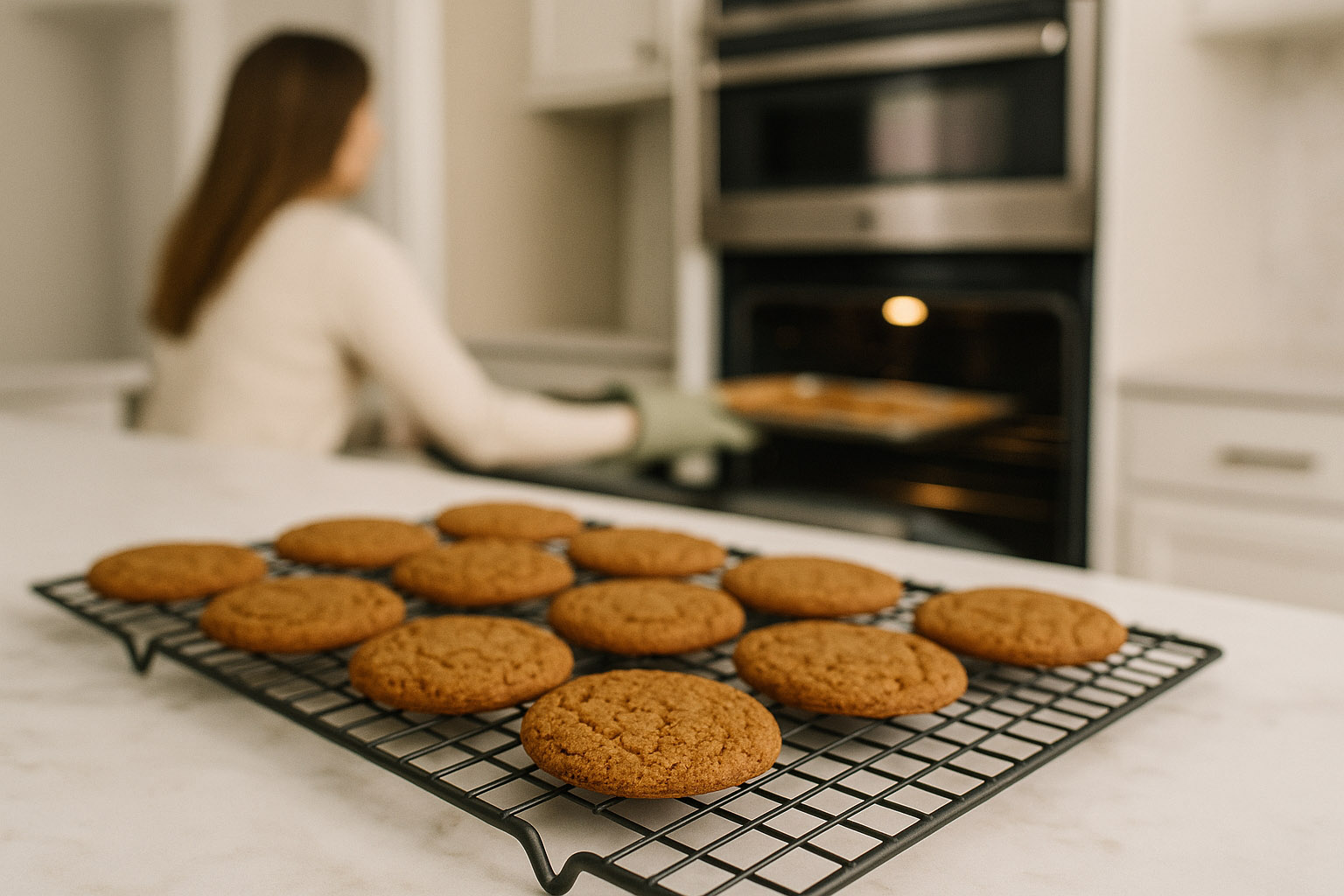 Ginger Slap cookies are cooling